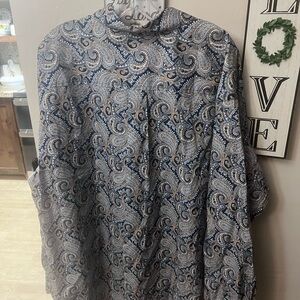 Cinch Paisley Shirt in Blue and Orange